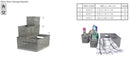 REGENT PLASTIC BOHO BASKET GREY 4PCE VALUE PACK (A,A,B & C), (350X280X140MM)