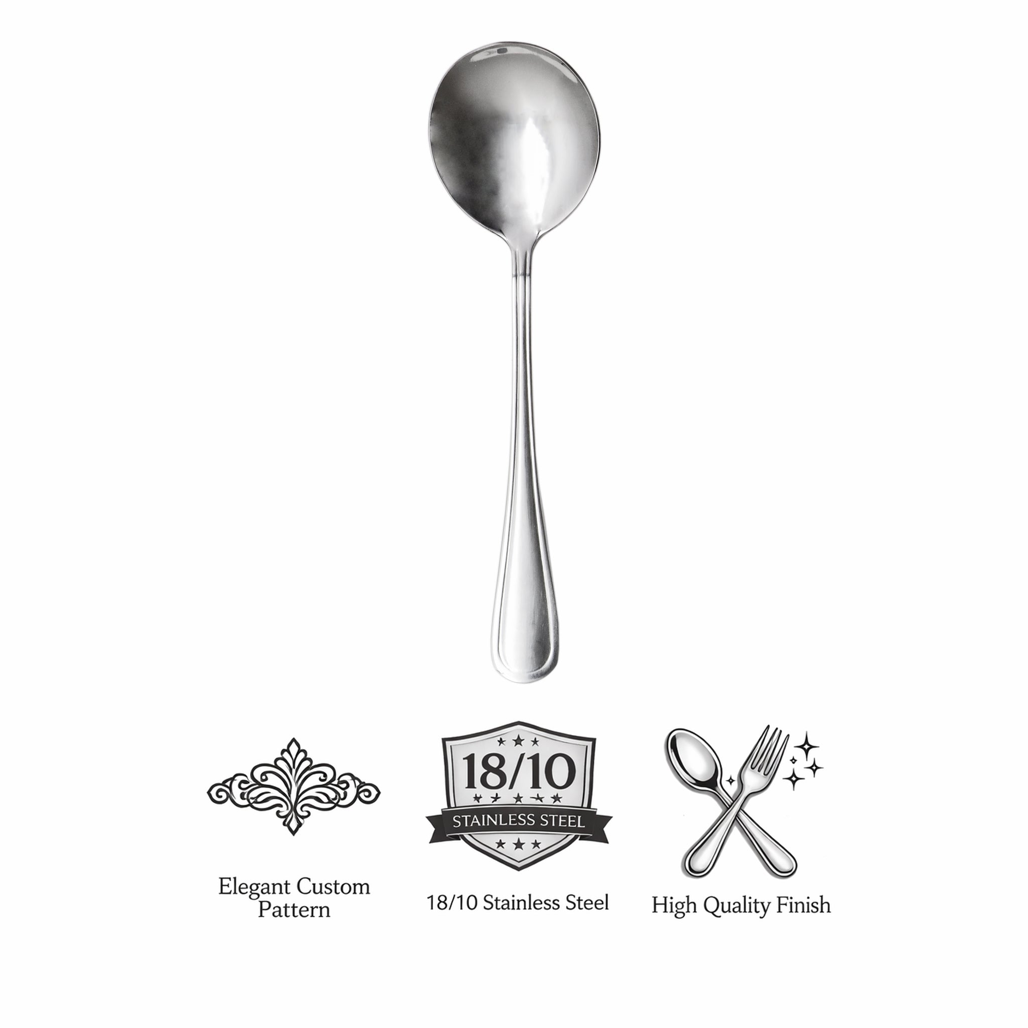 ST. JAMES CUTLERY BRISTOL (880) SOUP SPOON 4PK HANG CARD