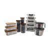 CONSOL MADRID RECT. 3 DIVISION STORAGE CONTAINER WITH CLIP ON LID, 910ML (207X154X70MM)