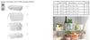 REGENT PLASTIC FRIDGE/PANTRY BASKET WITH DIVIDER CLEAR 2PCE VALUE PACK (C & D), (330X140X65MM)