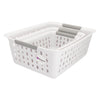 REGENT STOREAWAY CLEAR & GREY PLASTIC WASHDAY BASKET SMALL, 240X175X90MM