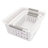 REGENT STOREAWAY CLEAR & GREY PLASTIC WASHDAY BASKET LARGE, 345X280X130MM