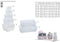 REGENT PLASTIC KEMPY STORAGE BOX 5PCE VALUE PACK (150ML/350ML/700ML/1.3L /2.1L), (195X195X115MM)