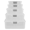 REGENT STOREAWAY PLASTIC STORAGE BOX CLEAR & GREY CLIPS, 3.7L - 260X220X90MM