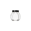 REGENT GLASS FACETED JAR WITH LID, 380ML (100X75X102MM)