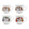 REGENT PORCELAIN SOUP MUGS WITH 4 ASST. RECIPES, (360ML)