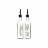 SQUARE OLIVE OIL & VINEGAR BOTTLES WITH POURERS AND GOLD PRINT, 250ML (203X48X48MM)