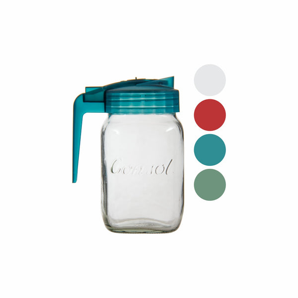 CONSOL MILK JUG WITH ASSORTED COLOURED LIDS, 500ML (115X90MM DIA)