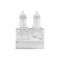 REGENT SQUARE GLASS OIL & VINEGAR BOTTLES W/WHITE PLASTIC POURERS 6 PACK, (200ML)