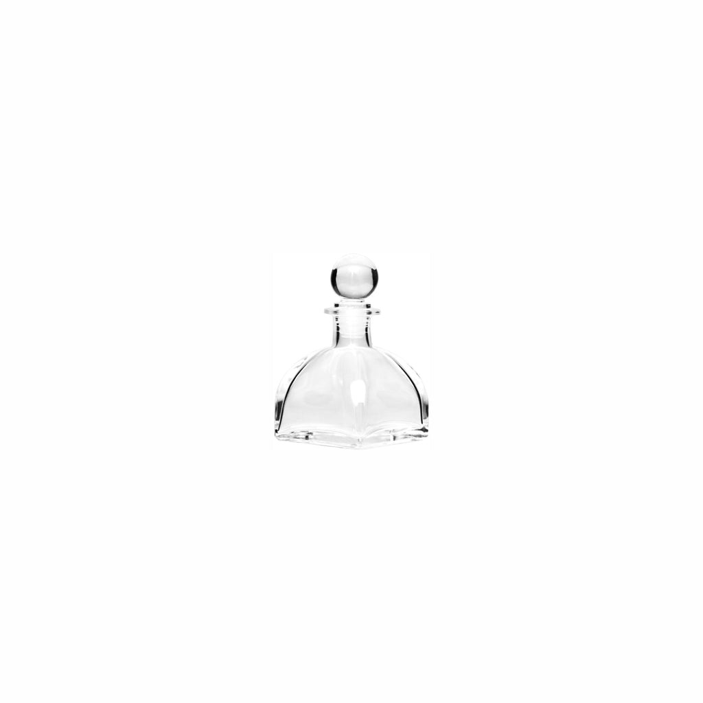 REGENT GLASS PERFUME BOTTLE SQUARE TAPERED WITH BALL STOPPER, 120ML (110X65X65MM)