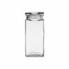REGENT GLASS SLIM SQUARE JAR WITH GLASS LID, 2LT (240X100X100MM)