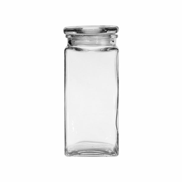 REGENT GLASS SLIM SQUARE JAR WITH GLASS LID, 2.3LT (315X100X100MM)