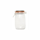 REGENT ROUND HERMETIC GLASS CANISTER WITH CLIP-SEAL METAL LID, 1LT (170X110MM DIA)