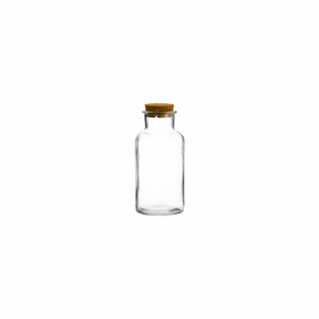 REGENT GLASS BOTTLE WITH CORK LID, 250ML (134X68MM DIA)