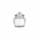 REGENT ROUND RIBBED GLASS JAR WITH GLASS LID, 1.35LT (180X105MM DIA)