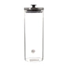 REGENT ROUND BOROCILICATE GLASS CANISTER WITH METAL LID AND BLACK KNOB, 1,7LT (285X100MM DIA)