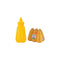 REGENT PLASTIC TEAR DROP SAUCE BOTTLE YELLOW 6 PACK,  (250ML)