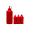 ROUND PLASTIC SAUCE BOTTLE RED 6 PACK, (1LT)