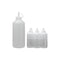 ROUND PLASTIC SAUCE BOTTLE WHITE 6 PACK, (1LT)