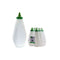 REGENT PLASTIC FLAT SQUEEZE BOTTLE NATURAL WITH GREEN WITCH HAT CAP 6 PACK, (500ML)