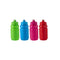 BOTTLE PLASTIC SOLID 4 ASST. COLOURS RED ,PINK, NEON, GREEN, (300ML)