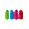 BOTTLE PLASTIC SOLID 4 ASST. COLOURS RED ,PINK, NEON, GREEN, (300ML)