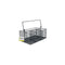 REGENT KITCHEN WIRE CUTLERY CADDY WITH HANDLE POWDER COATED BLACK, (220/100X230X145MM)
