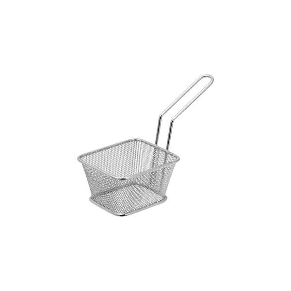 REGENT CHROME CHIP SERVER RECT. FRYER BASKET WITH HANDLE, (205/105X90X60MM)