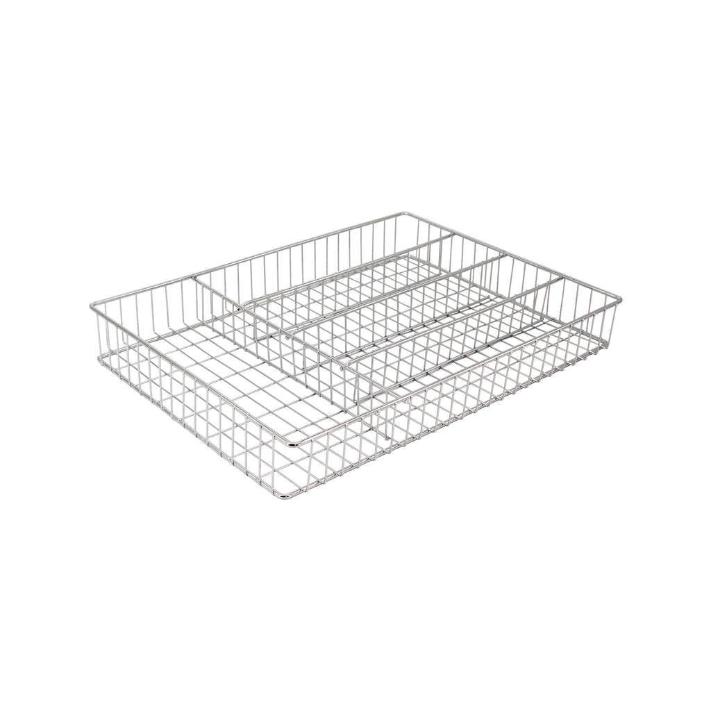REGENT CHROME RECT. WIRE CUTLERY TRAY, (350X250X50MM)