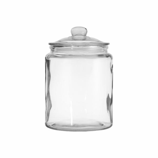 REGENT ROUND GLASS JAR WITH GLASS LID, 2LT (170X140MM DIA)