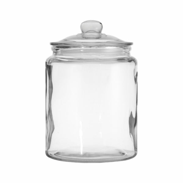REGENT ROUND GLASS JAR WITH GLASS LID, 4LT (200X180MM DIA)