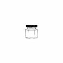 REGENT GLASS HEXAGONAL JAR WITH BLACK LID 12 PACK, 60ML (53X50X50MM)