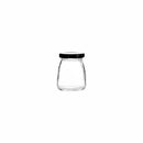 REGENT GLASS ROUND JAR WITH BLACK LID 12 PACK, 100ML (75X55MM DIA)