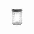 REGENT GLASS QUILTED CRYSTAL JELLY PRESERVE JAR WITH LID & BAND 6 PACK, 350ML (150X75MM DIA)