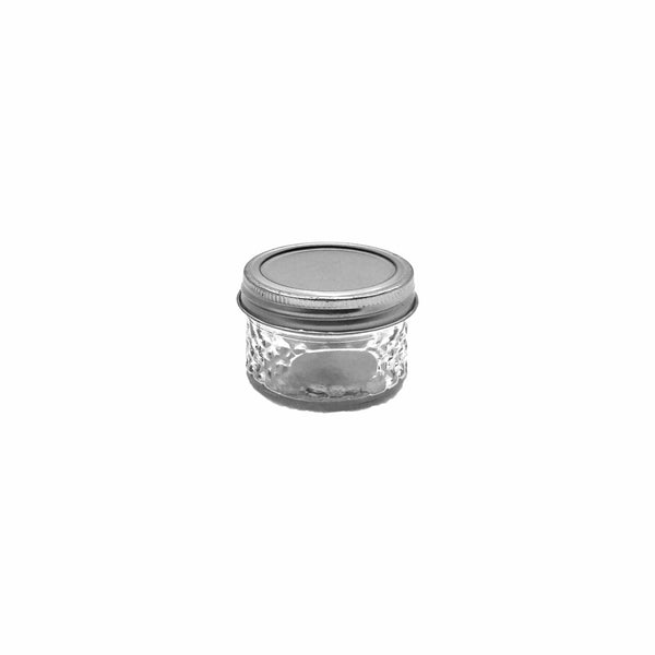 REGENT GLASS QUILTED CRYSTAL JELLY PRESERVE JAR WITH LID & BAND 6 PACK, 120ML (56X75MM DIA)