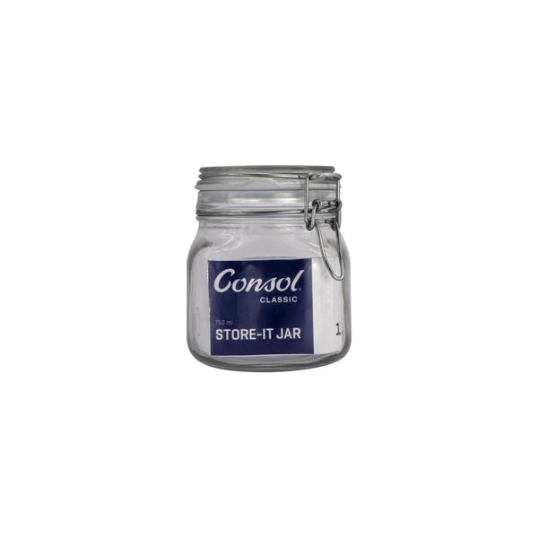 CONSOL STORE-IT JAR WITH CLIP TOP LID, 750ML (127X108X108MM)