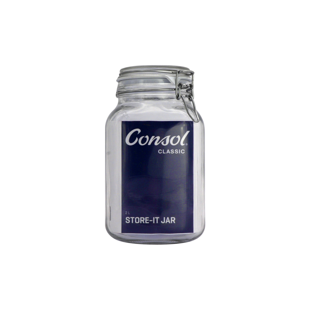 CONSOL STORE-IT JAR WITH CLIP TOP LID, 2LT (210X128X128MM)