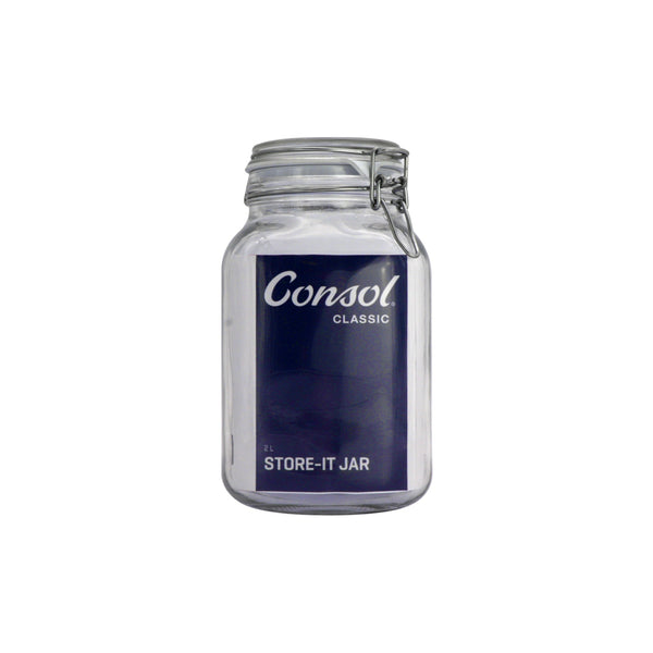 CONSOL STORE-IT JAR WITH CLIP TOP LID, 2LT (210X128X128MM)