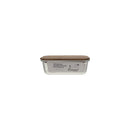 CONSOL VALENCIA RECT. FOOD STORAGE CONTAINER WITH ACACIA LIDS, 1040ML (200X150X70MM)