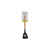 REGENT KITCHEN SLOTTED TURNER BLACK SILICONE AND BEECH WOOD HANDLE, (340X80X50MM)