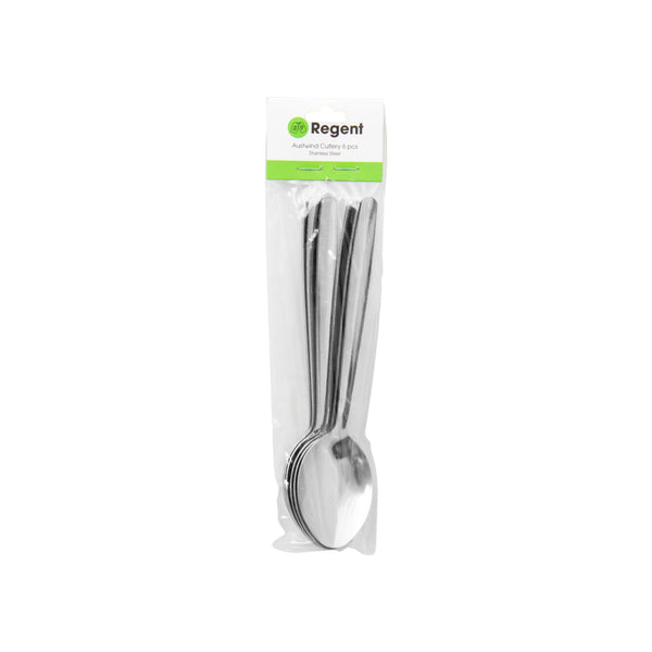 REGENT CUTLERY AUSTWIND (ELOFF) DESSERT SPOON ST STEEL, 6PK