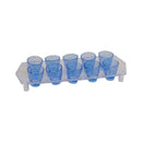 BAR BUTLER COLOURED PLASTIC SHOT GLASSES ON TRAY (1 COLOUR PER TRAY) 10 PACK, 25ML (270X95X45MM)