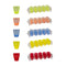 BAR BUTLER COLOURED PLASTIC SHOT GLASSES ON TRAY (1 COLOUR PER TRAY) 10 PACK, 25ML (270X95X45MM)