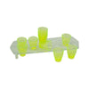 BAR BUTLER 10 COLOURED PLASTIC SHOT GLASSES 25ML ON A TRAY 11PCS SET, (1 COLOUR PER TRAY)