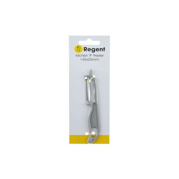 REGENT KITCHEN PEELER ST STEEL WITH PP PLASTIC HANDLE GREY, (145X20X4MM)