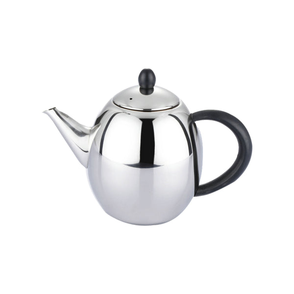 REGENT UJI TEAPOT S/STEEL WITH BLACK BAKELITE HANDLE & KNOB, 1LT (150/110MM DIAX210MM)