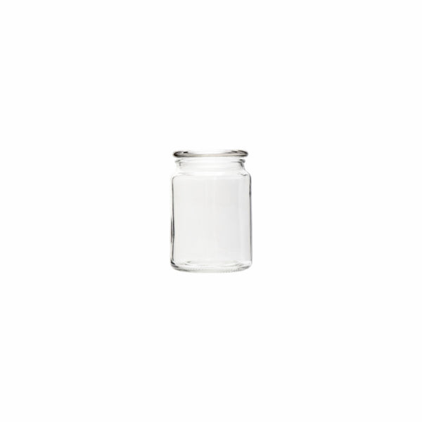 REGENT GLASS ROUND JAR WITH GLASS LID, 550ML (110X100MM DIA)