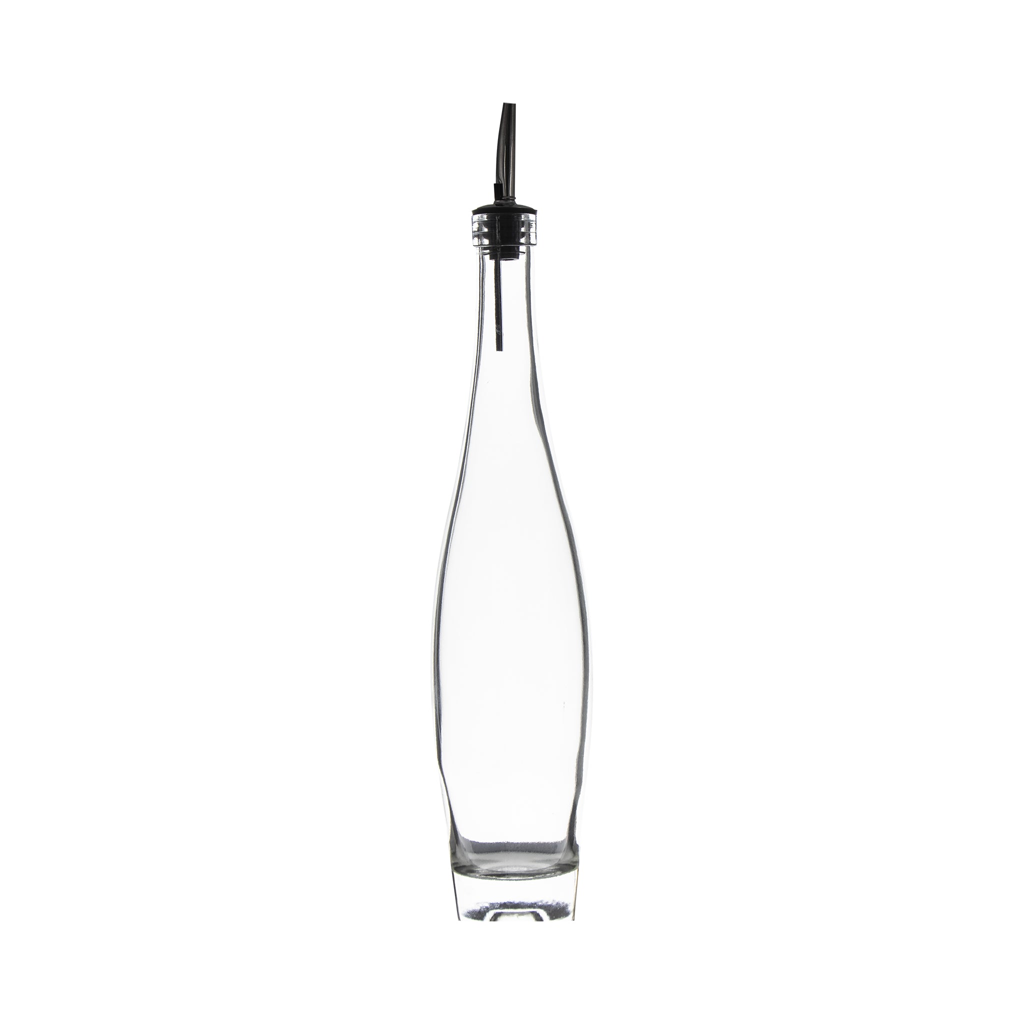 REGENT SLIM ROUND OIL/VINEGAR GLASS BOTTLE WITH HEAVY BASE AND POURER