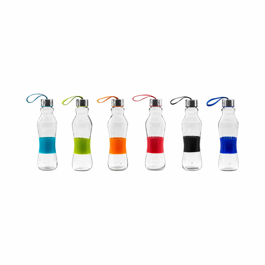 CONSOL GRIP N GO BOTTLE WITH STRAP LID IN ASSORTED COLOURS, 500ML (247X53MM DIA)
