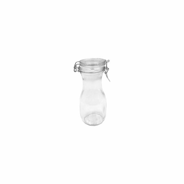REGENT GLASS CARAFE WITH RESEALABLE CLIP TOP GLASS LID 6 PACK, 250ML (160X70MM DIA)